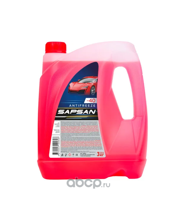 Антифриз Sapsan Red   (Юг) 3л